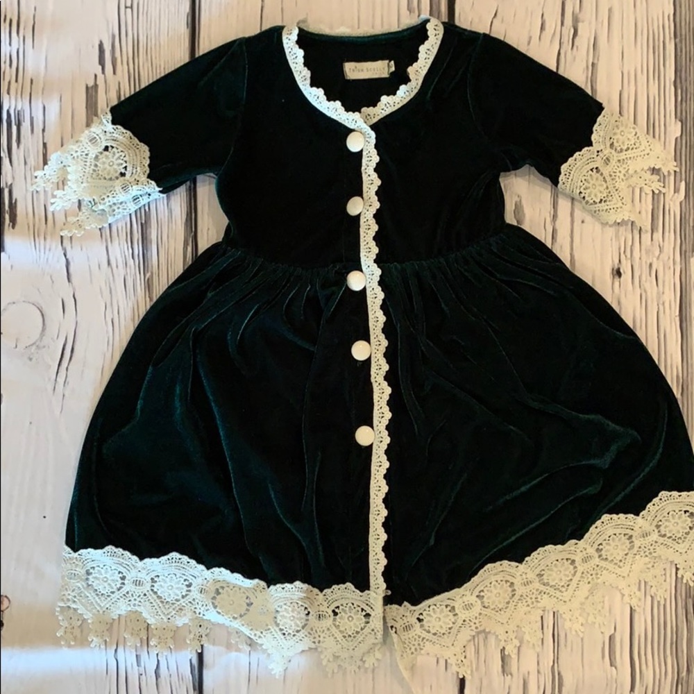 Green Velvet Dress